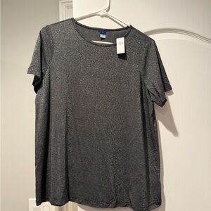 NWT Old Navy Sparkle Crewneck Short Sleeve Top